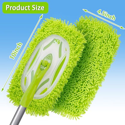 Unoutur Reusable Dry Sweeping Cloths Microfiber Wet Mop Pads Compatible with Swiffer Sweeper Mop Replacement Sweeping Mopping pad Refills for Hardwood Surface Floor Cleaning (8PCS)