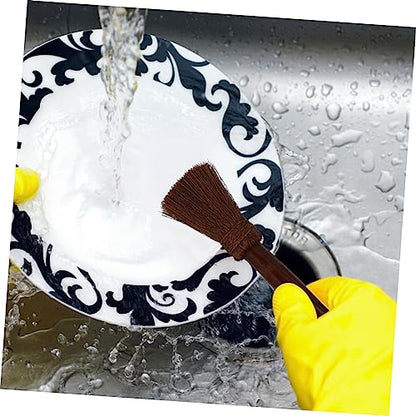 1pc Palm Brush for Efficient Kitchen Cleaning Light Brown Scrub Brush for Dishes Pots Pans and More for Non-Stick Cookware and Versatile Use Kitchen Bathroom and Laundry