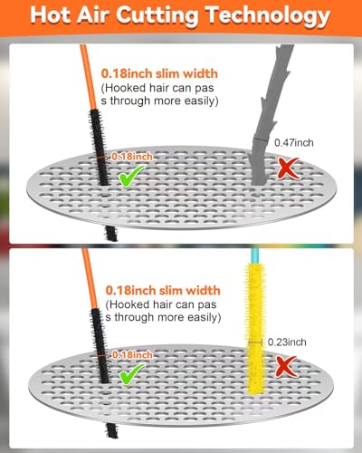 32 Inch Anti-break Metal Drain Snake, 6 Pack Hair Clog Remover | Drain Cleaner Tool with Nylon Coating Sink Snake, Drain Clog Remover for Shower, Bathroom Sink Tub - color: Orange-N-32IN