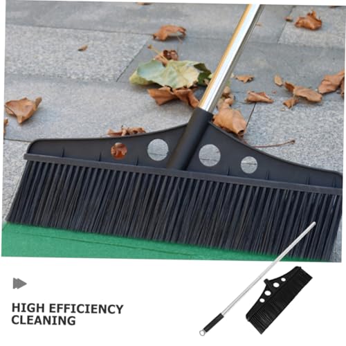 Wide Outdoor Broom Heavy Duty Stainless Steel Scrub Brush with Long Handle for Efficient Sweeping Gardens Patios and Garages Detachable Design for Versatile Cleaning