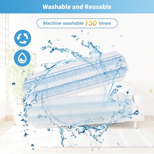 6 Pack Microfiber Mop Pads for O-Cedar H2prO Flat Mop System, Washable and Reusable Mop Replacement Heads for Floor Deep Cleaning, Mop Pad Refills for Wet Dry Floor - size: 6 Pack H2pro Mop Pads