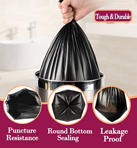 4 Gallon 180pcs Small Black Trash Bags Strong Garbage Bags,Bathroom Trash Can Bin Liners, Plastic Bags for Bedroom, Waste Basket Liner, Fit 12-15 Liter, 3.5,4,4.5 Gal(4G-Black) - color: Black, size: 180 Count (Pack of 1)