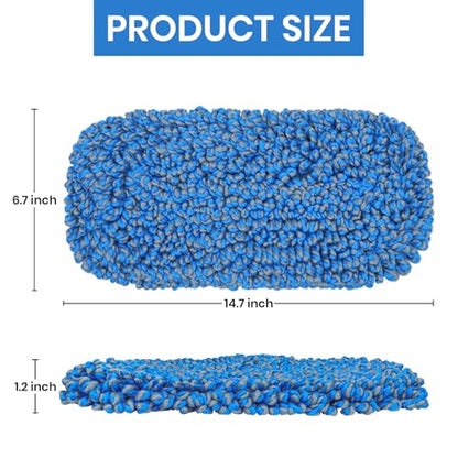 TrueYee 2 Pack Microfiber Mop Replacement Pad for Dry Dusting Wet Mopping (Dust Mop ASIN:B0CM8Z8Y2P)