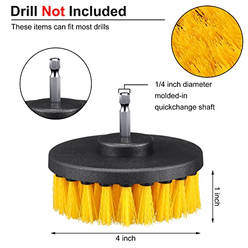 Remerry 6 Pcs Drill Brush Attachment Power Scrubber Cleaning Kit Multi Purpose Set Brushes for Bathroom Surfaces Tub Grout Shower Kitchen Tile Auto Car Boat