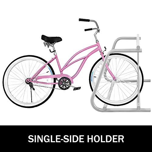 BestEquip 111" Length Floor Bike Rack, 9 Holders All-Steel Grid Bike Rack, Single-Side Storage Stand for Garages Streets Yards - size: 111"