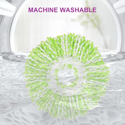 Spin Mop Replacement Heads, 6.3 Inch Microfiber Mop Refills Compatible with Hurricane, Mopnado, Simpli Magic and Other 360° Spin Mop Systems, Round Standard Universal Mop Pads (6 Colors) - color: 6 Colors