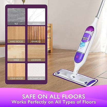 Reusable Power Mop Pads Compatible with Swiffer PowerMop Mop - Swifter Power Mop Pads Refills - Washable Microfiber Pads for Multi-Surface Floor Cleaning, 3 Pack - color: 3 Pack (Purple)