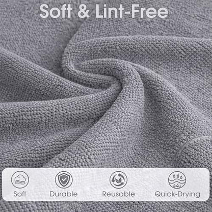 Microfiber Cleaning Cloth Roll - 100 Pack Tear Away Microfiber Paper Towels, Reusable, Washable, Scratch-Free, Kitchen Towels for Car, Home, Kitchen, Glass, Dishes(Cloud Gray) - color: Cloud Gray