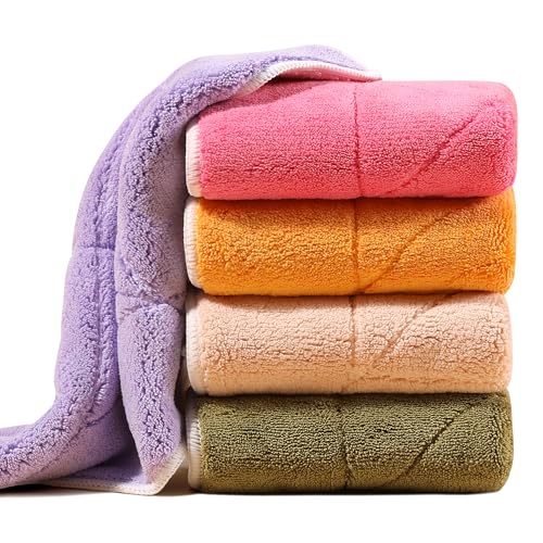 JOYMOOP Microfiber Cleaning Cloth 10” x 10”, Mixed Color Kitchen Towels, Reusable Dish Towels for Kitchen Drying, Washable Dish Rags for Washing Dishes, Absorbent Lint Free Cleaning Cloths, 5 Pack - color: Mixed Color[pink+purple+orange+rose Red+green], s