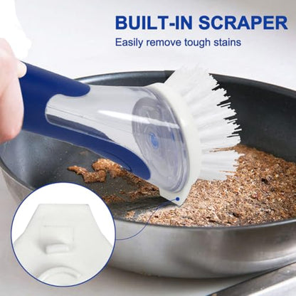 CELOX Dish Brush with Soap Dispenser, Dish Washing Wand for Kitchen