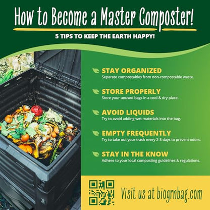 2.6-3 Gallon Compostable Trash Bags Drawstring 50 Bags Extra Thick 1 Mil 11.36 Liter Small Biodegradable Trash Bags for Kitchen Countertop Bin ASTM D6400, US BPI and OK Compost Home Certified - color: 3 Gal, Drawstring Bags, 50 Count