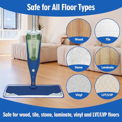 4 Pack Microfiber Cleaning Pads Compatible with Bona Mops, Safe for Hardwood and Hard-Surface Floors, Washable, Reusable - size: 4 Count (Pack of 1)
