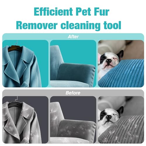 Double-Sided Pet Hair Removal Tool,Adjustable Height Carpet Pet Hair Removal Silicone Broom,Dog Cat Hair Remover Broom for Carpets, Floor Mats,Couch,Floor Squeegee (Blue Carpet Rake) - color: Blue Carpet Rake