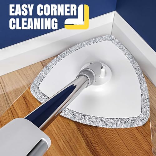 VENETIO Innowellclean Water Filtration Triangle Spin Mop and Bucket Set for Floor Cleaning - Self Wringing/Dry/Wet All-in-One Microfiber Mop System for Home Hardwood, Laminate, Tile (2 Pads) - style: SG01 - 2 Triangle Pads