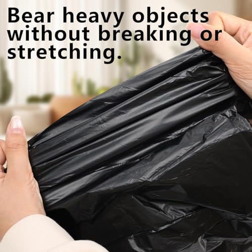 20 PCS/Ultra Large Size Trash Bags Thickened Leak-proof Waste Bag Tear-resistant Drawstring PE Waste Bag, 61 * 70cm, Black - color: Black