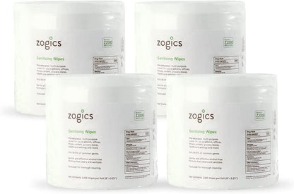 Zogics Sanitizing Wipes and Wall Mounted Dispenser – No-Touch Wipes Dispenser, Mounts Easily to Wall for Quick Access to Sanitizing Wet Wipes (4 Pack Sanitizing Wipes included) - style: Black + Sanitizing Wipes