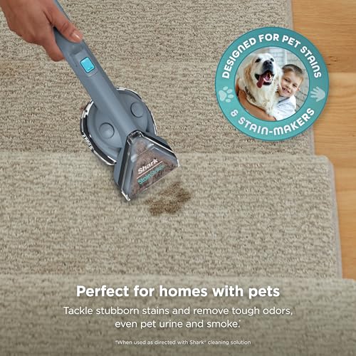 Shark StainStriker | Portable Carpet, Upholstery & Area Rug Cleaner | 4 Tools | Bonus Full-Size Solutions | Powerful Stain & Odor Remover | Deep Clean & OXY Solutions | Blue | PX202BRN - style: StainStriker + 4 Tools + XL Cleaning Solutions