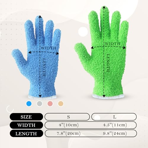 Evridwear Microfiber Plant Dusting Gloves Reusable Leaf Cleaning Glove for Houseplants,Blinds,Furniture and Small Objects - color: Blue 1 Pair, size: Small/Medium (Pack of 1)