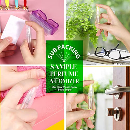 Teenitor Mini Spray Bottle 20Pcs, Perfume Travel Refillable 5ml Spray Bottle Perfume Bottle, Fine Mist Mini Perfume Atomizer, Plastic Perfume Bottles Empty - size: 5ml