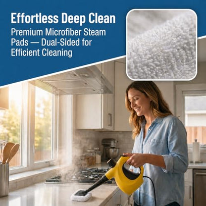 Tidy Monster 12 Pack Microfiber Cloth Covers, Washable Steam Cleaner Accessories Compatible with Bissell Steam Shot 39N7A/39N7V, McCulloch, PurSteam, Wagner & Dupray - color: 12 Pack White