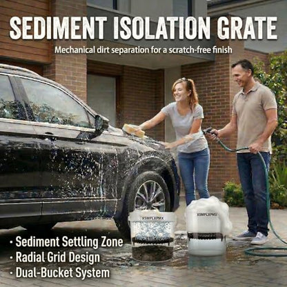 10.4" Heavy Duty Car Wash Bucket Insert (2-Pack) & Wash Mitt Kit - 10.6 oz Detailing Dirt Separator & Grit Trap, Scratch-Free Auto Wash, Fits 3.5 to 5 Gallon Buckets (Black Kit) - color: 2pack Black