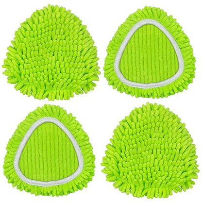 Mop Heads Replacements Compatible with O-cedar Easy Wring 1-Tank System,Mop Replace Head for Dry/Wet Use,4 Pack Reusable Spin Mop Replacement Head,Washable Chenille Dust Mop Refills for Floor Cleaning - size: 4 Pack
