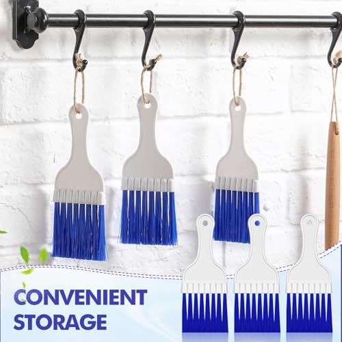 Boao 6 Packs Coil Brush Air Conditioner Condenser Refrigerator Cleaning HVAC Coil Cleaner Small Plastic Whisk Brush (Blue) - color: Blue