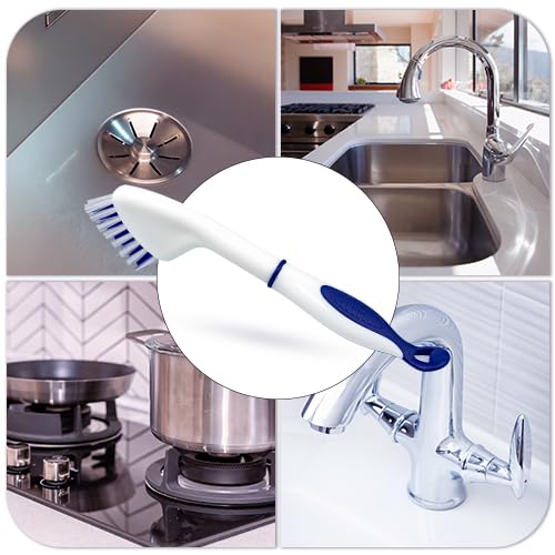 Floor Scrub Brush with Long Handle - 53" Deck & Grout Cleaner Brush Set for Tile, Marble, Stone, Bathroom, Patio, Garage, Deck & Floor Cleaning - size: 11"