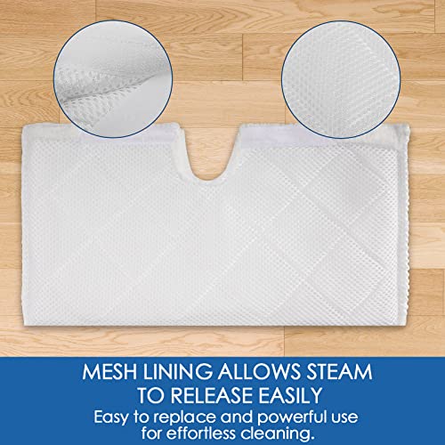 S3501 S3601 Steam Mop Replacement Pads Compatible with Shark Steam Pocket Mop, Vacmop Replacement Pads for Shark Steamer Pads S3500 Series S3501 S3601 S3550 S3601D S3901 S3801 S3801CO, White - color: 4 Pack Short Plush