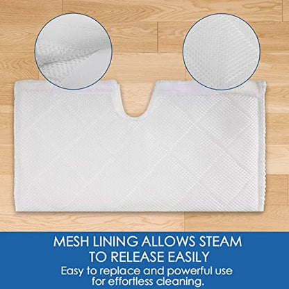 S3501 S3601 Steam Mop Replacement Pads Compatible with Shark Steam Pocket Mop, Vacmop Replacement Pads for Shark Steamer Pads S3500 Series S3501 S3601 S3550 S3601D S3901 S3801 S3801CO, White - color: 4 Pack Short Plush