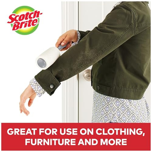 Scotch-Brite Lint Roller Refill, Works Great On Pet Hair, 60 Sheets ( Pack Of 6 ) ( Packaging May Vary )