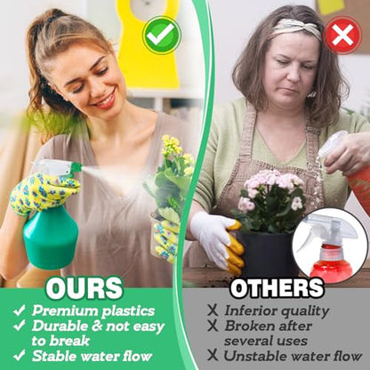 6Pcs Spray Bottle Replacement Nozzle- Reusable Quality Trigger Spray Nozzles with Mist Stream Sprayer, Fit Standard 28/400 Neck 32oz, 16oz, 8oz Bottles for Garden Home Kitchen Office Gifts, Green - color: Green
