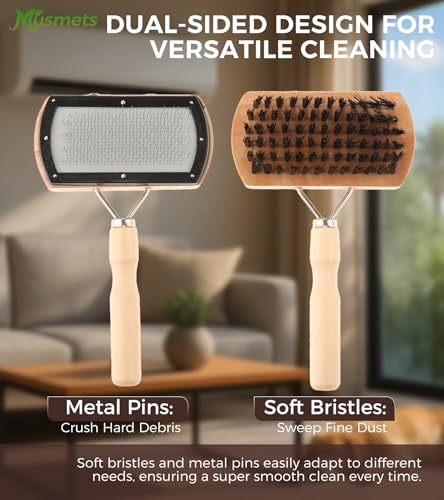 3PCS Air Conditioner Fin Comb Set, Double-Sided AC Coil Cleaning Brush, Metal Fin Comb & Mini Split Brush Kit Compatible with Refrigerator/Evaporator/Window AC Units