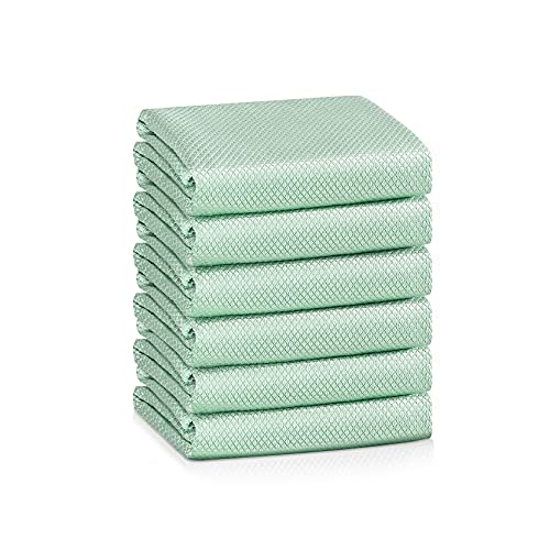 Nanoscale Cleaning Cloth,Easy Clean Fish Scale Microfiber Glass Cleaning Cloths Streak Free for Window Car Mirrors Windshield Lint Free Microfiber Polishing Cleaning All-Purpose Towel Pack of 6(Green) - color: Green