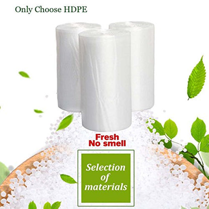 Small Trash Bags 4 Gallon Garbage Bags Waste Basket Bin Liners Bags For Bathroom, Kitchen, Office, Home Bedroom,Car- Clear White (125 Count) - style: Flat