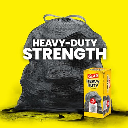 Glad Large 30 Gallon Trash Bags,Unscented Heavy Duty Garbage Bags,Forceflex with Drawstring,(Packaging May Vary), 50 Count (Pack of 150) - size: 50 Count (Pack of 150)