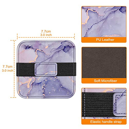 Fintie Screen Cleaning Pad, [4 Pack] Soft Cloth Wipes Screen Cleaner with Elastic Strap for iPad, iPhone, MacBook, Tablets, Laptop (Marble) - color: Marble