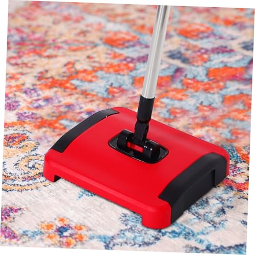 Handheld Carpet Sweeper Manual Push Sweeper Rug and Upholstery Cleaner Wet Dry Vacuum Non-Electric Carpet Cleaning Tool Quiet