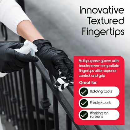 Inspire Black Nitrile Gloves | THE ORIGINAL Quality Black Gloves Disposable Latex Free | 4.5 Cooking - size: Small, style: Nitrile-vinyl Blend