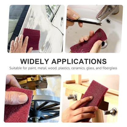 6" x 9" Scuff Pad Maroon 16 Pack - Scuffing, Scouring, Sanding, Paint Primer Prep Adhesion Scratch - Surface Preparation Automotive Car Auto Body Woodworking 7447 - color: Maroon, size: 16 pcs (6" x 9")