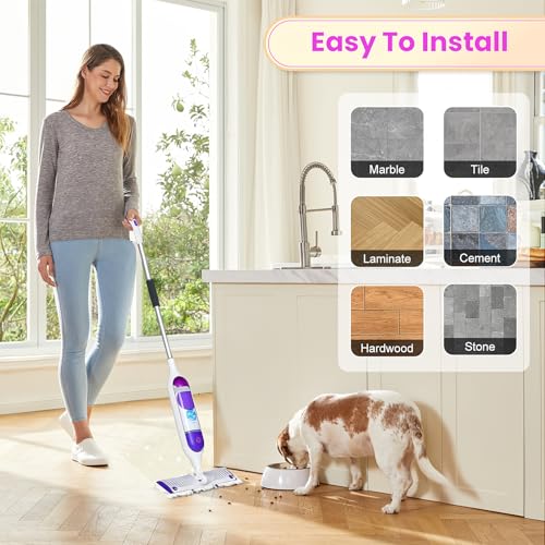 Pure Realm 40 Cout Power Mop Pads Refills for Powermop , Multi-Surface Disposablen swiffer Power Mop Pads，Unscented Spray Cleaning Repalcement Pads Refill - color: Purple 40 Mop Pads