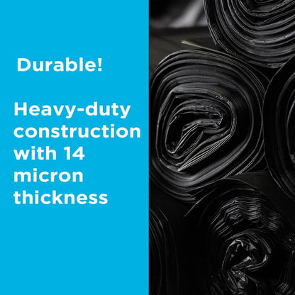 Highbar Select 250 Count, 40-45 Gallon Trash Bags, Heavy Duty Black Bags, Ideal for 39, 40, 42, 45 Gallon - style: 40-45 Gal, 16 Micron Equiv, 250 Count, Black