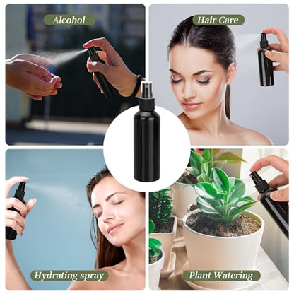 36 Pack Small Spray Bottles 4 oz Black Plastic Spray Bottles Fine Mist Spray Empty Bottle Refillable 4 Ounce Sprayer Bottles Bulk for Travel, Essential Oils, Hair - color: Black