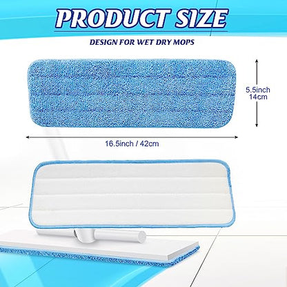 40 Pack Microfiber Mop Pads Machine Washable Cleaning Flat Mop Head Replacement Reusable Household Pads for Hardwood and Hard Surface Floor Cleaning and Scrubbing