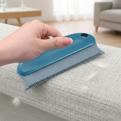 Pet Hair Remover Lint Removal Tool Loose Fur Scraper Brush for Sofa Carpet Rug Couch Fabric Furniture Clothing(Dark Blue) - color: Dark Blue