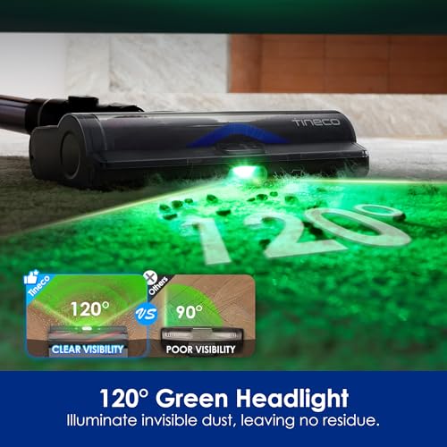 Tineco Pure ONE S50 Pro Cordless Vacuum, 200AW Suction, 95Min Runtime, Anti-Tangle Brush, 120° Green Light, Easily Tackles Large Debris, Stick Vacuum Cleaner for Pet Hair, Carpet & Hard Floor - size: S Series-S50 Pro