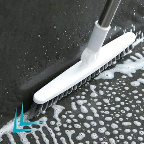 Aramox Long Handle Crevice Brush, Thoroughly Floors and Tile Grout, Effectively Remove, Easy to Hard to Corners and Drains, with Sturdy Plastic, for Bathrooms Kitchens and Toilets (White 120cm) - size: White 120cm