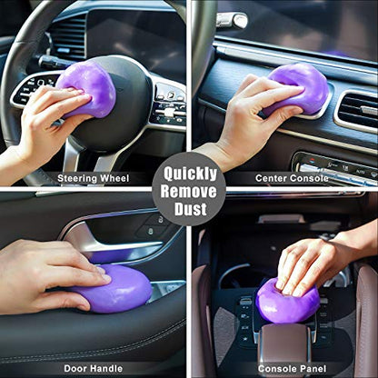 TICARVE Cleaning Gel for Car Detailing Car Vent Cleaner Cleaning Putty Gel Auto Car Interior Cleaner Dust Cleaning Mud for Cars and Keyboard Cleaner Cleaning Slime Purple - color: Purple
