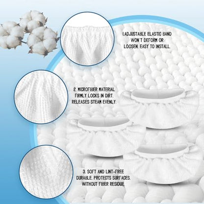 Universal Microfiber Cloths for Steam Cleaner Attachments, Reusable Washable Handheld Steam Cleaner Pads, Steamer for Cleaning Accessories Compatible with Bissell, Phueut, Wagner, Comforday, McCulloc