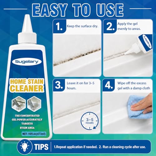 Sugelary Household Washing Machine Cleaner, Home Remover Gel for Refrigerator Strips, Grout Cleaner Best for Home Sink, Kitchen, Showers(16 Fl. oz) - size: 16 Fl Oz (Pack of 1)